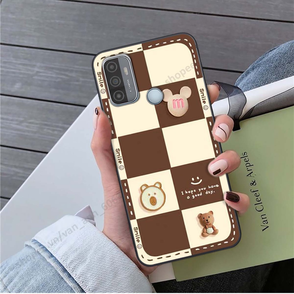 Ốp lưng Oppo A53 hình gấu, kẹo dễ thương cute