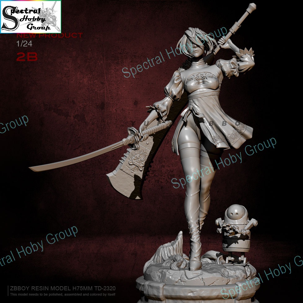 Mô hình nhựa Resin 75mm 2B automata TD2320