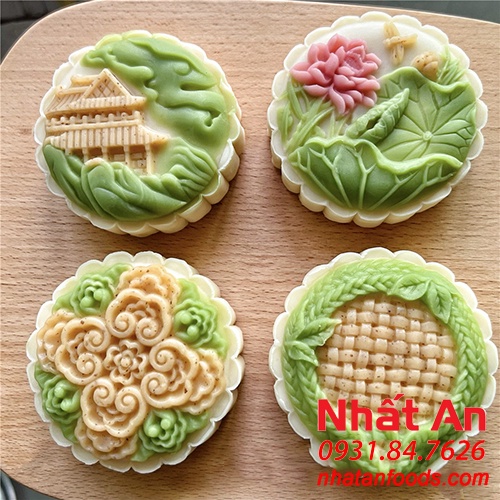 Khuôn trung thu 4 mặt Hoa Sen Lưới 150gr &amp; 200gr