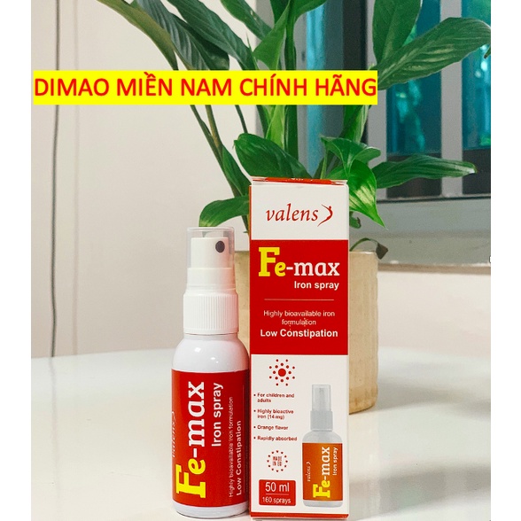 Chính hãng Sắt xịt Fe-Max Iron Spray phòng ngừa thiếu máu do thiếu sắt