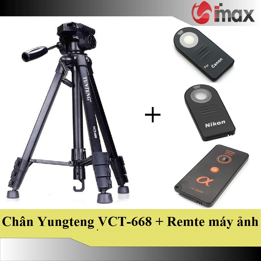 Chân máy ảnh Tripod Yunteng VCT-668 + Remote cho máy ảnh