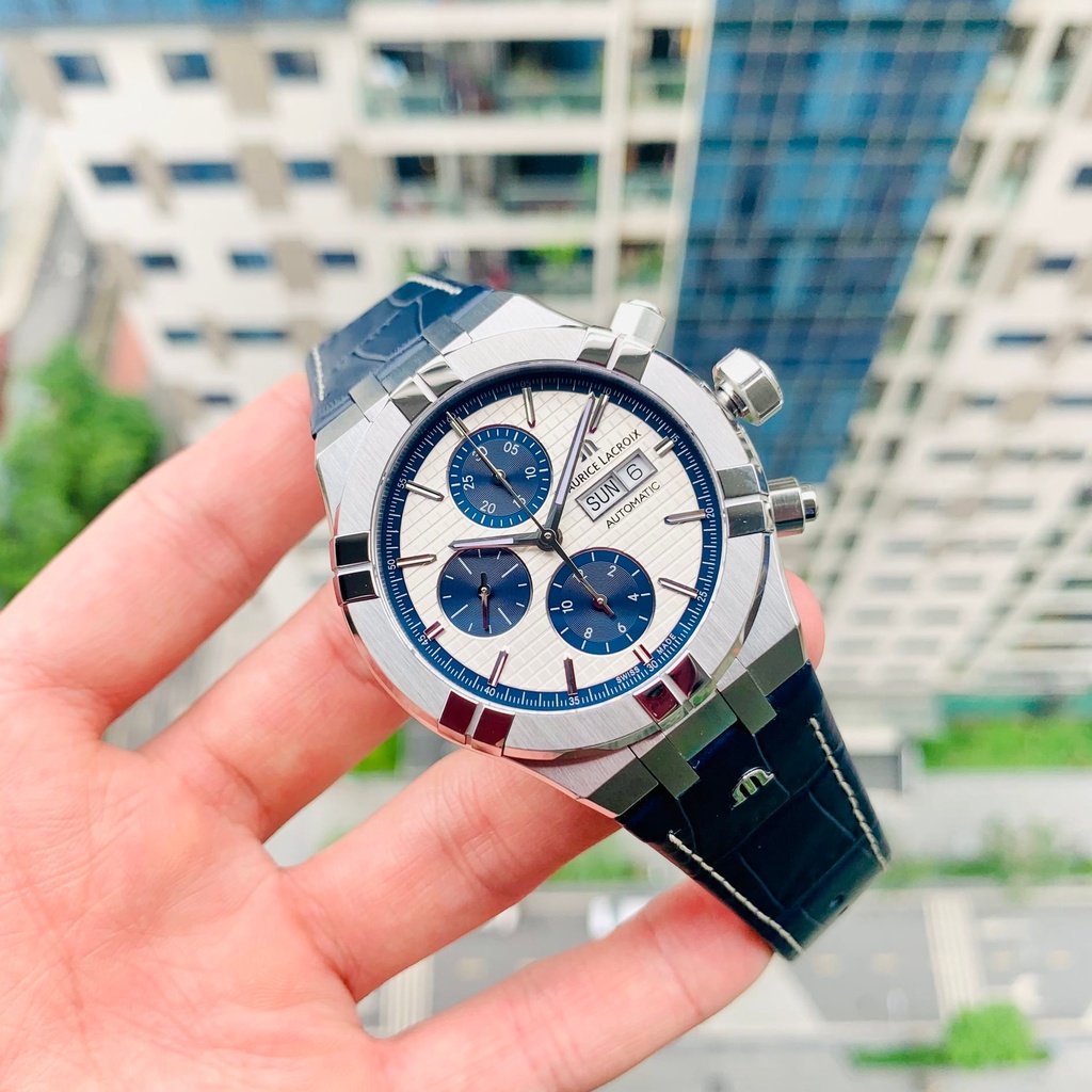 Đồng hồ nam chính hãng Maurice Lacroix Aikon Chronograph - AI6038-SS001-131-1 - máy cơ tự động - Kính Sapphire