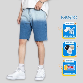 Quần Short Jean Nam Phối Màu Dáng Lửng Phong Cách Năng Động MANDO -           QSN006