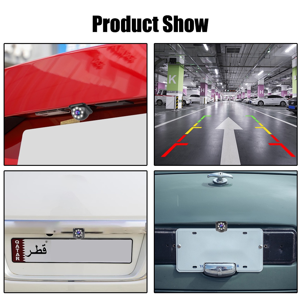 170° Camera Chiếu Hậu Cho Ô Tô Hỗ Trợ Tầm Nhìn Ban Đêm Góc Rộng 8 LED | BigBuy360 - bigbuy360.vn