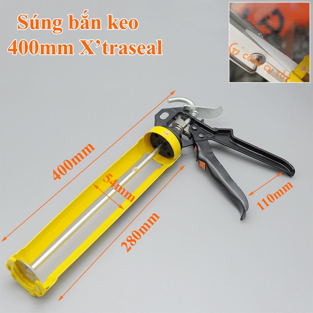 Súng bắn keo X'traseal Malaysia 400mm vàng