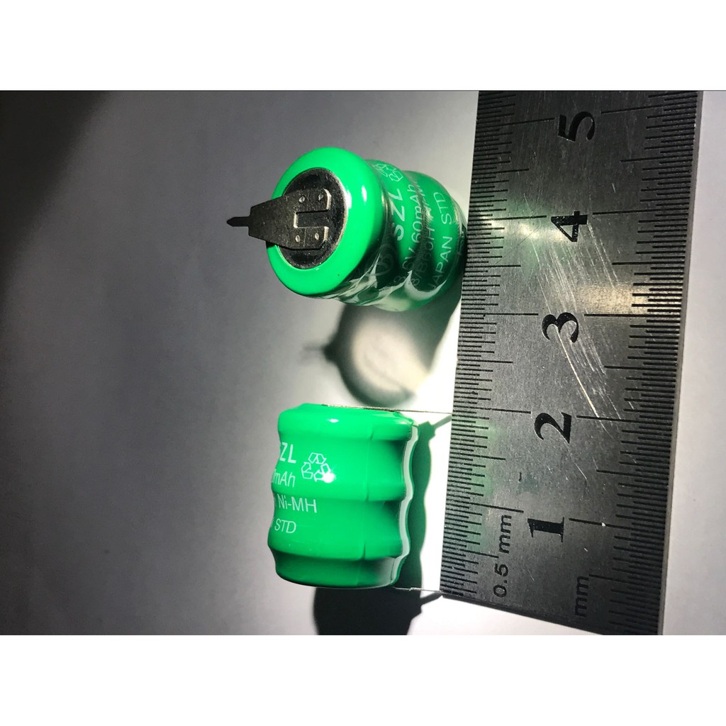 Pin sạc cúc áo chân hàn NI-MH 3.6V