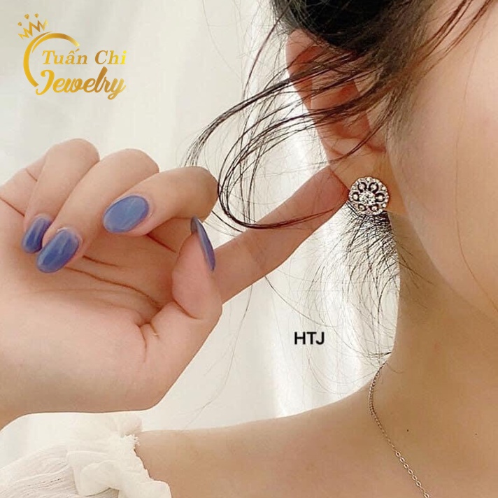 ⚡MẪU MỚI⚡ Khuyên Tai Bạc, Bông Tai Nữ Gắn Đá Sang Trọng, Quý Phái