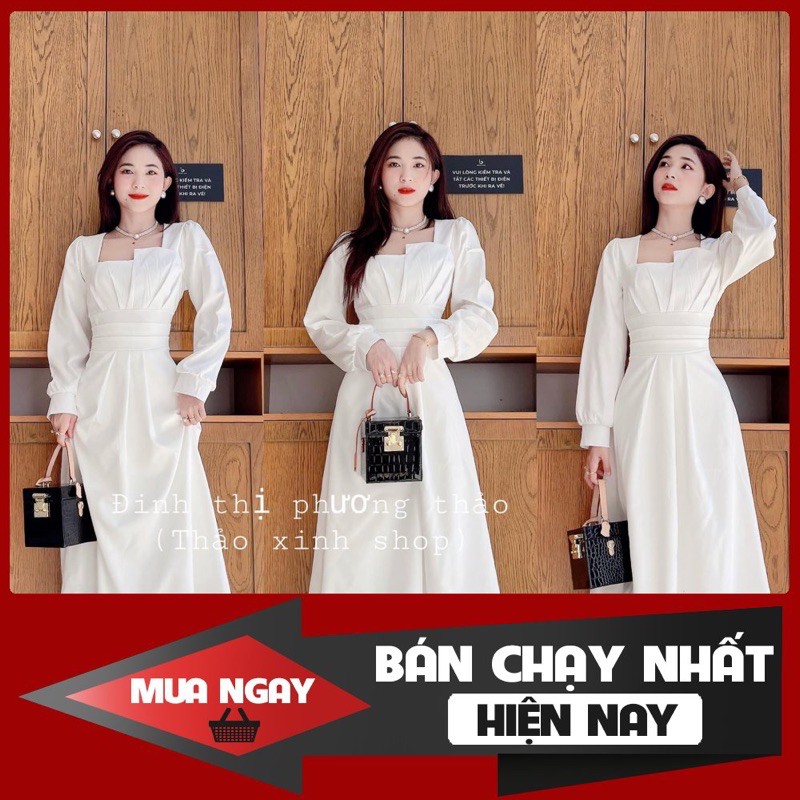 Váy Trắng Maxi Cực Sang Chảnh Diện Đám Cưới NYC Thì [ 𝐅𝐑𝐄𝐄 𝐒𝐇𝐈𝐏 ] - Chất Tuyết Mưa Qc Cao Cấp Cực Dầy Dặn -Tôn Dáng Lắm