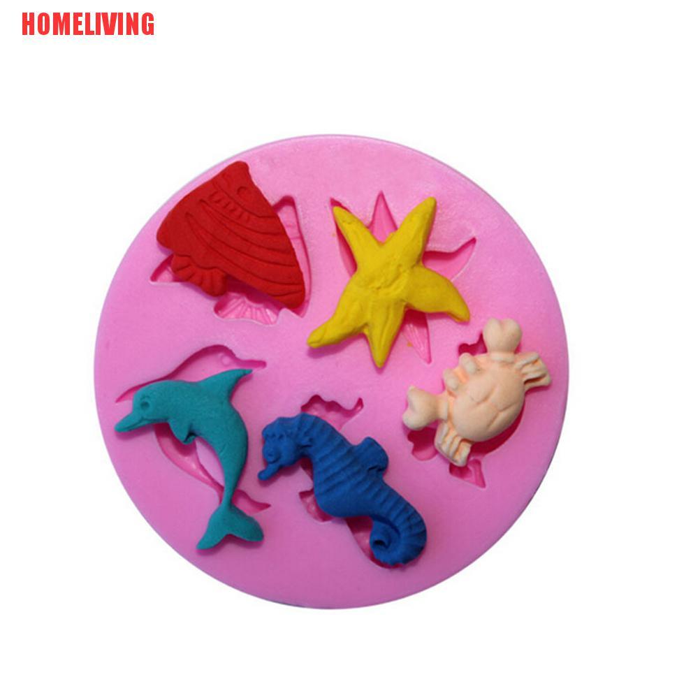 Khuôn Silicone Tạo Hình Bãi Biển Trang Trí Bánh