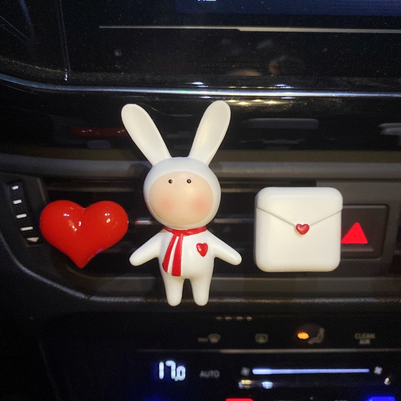 Kẹp Khuếch Tán Nước Hoa Gắn Điều Hòa Xe Hơi Hình Thỏ Dễ Thương