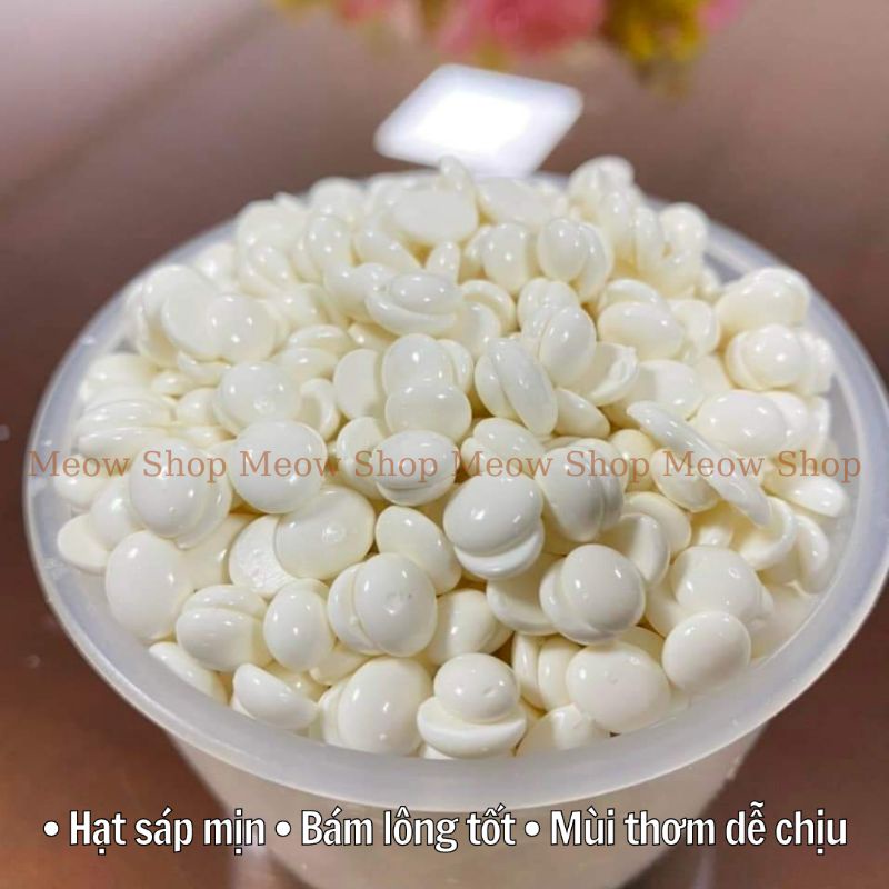Sáp wax lông nóng Hard wax beans dừa coconut siêu bám lông, an toàn cho da 50g/100g