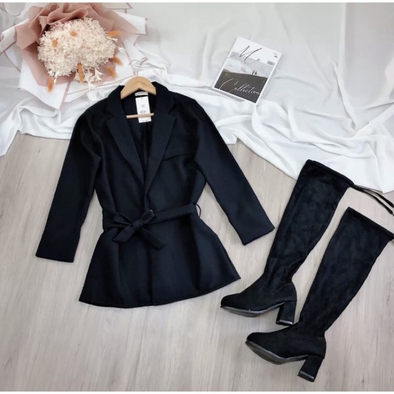 Áo Vest Blazer Nữ Trơn Sang Chảnh Phong Cách Chủ Tịch