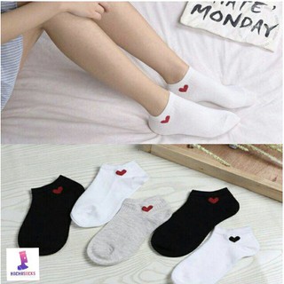 Set 3 Đôi Tất Nữ Cổ Ngắn Hình Trái Tim, Vỡ Nữ Cổ Ngắn Hình Trái Tim Cực Đẹp