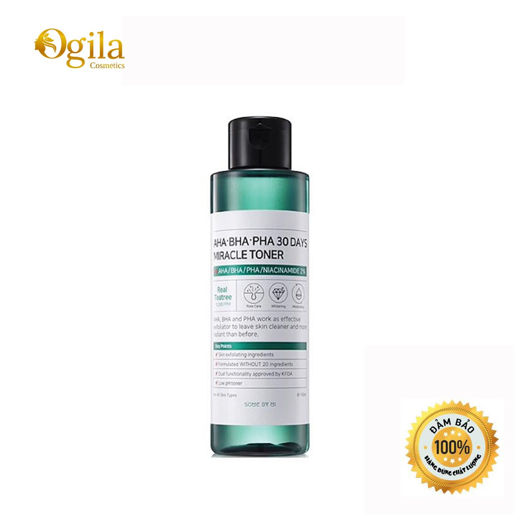 Nước Hoa Hồng Ngừa Mụn Some By Mi AHA-BHA-PHA 30 Days Miracle Toner 150ml