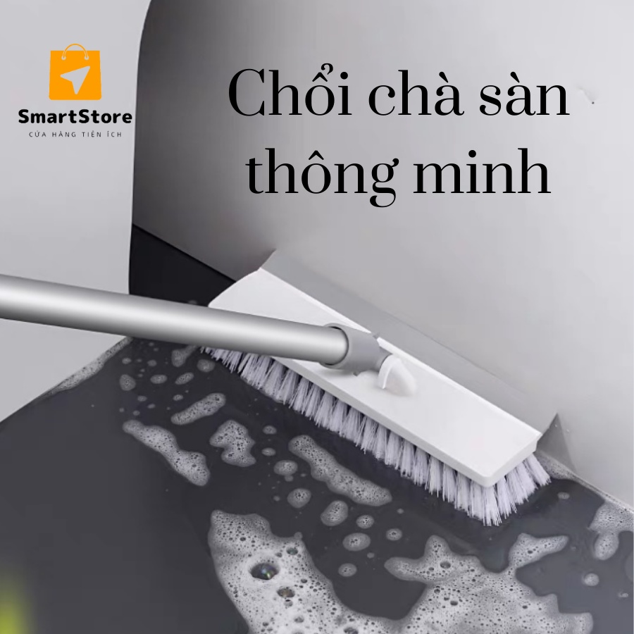 Chổi Cọ Nhà Tắm, Cọ Sàn, Cán Dài 2 In 1 Siêu Đa Năng  Cây Cọ Sàn Nhà Tắm