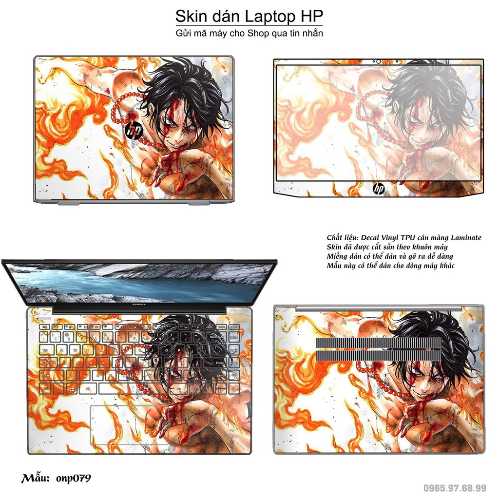Skin dán Laptop HP in hình One Piece nhiều mẫu 6 (inbox mã máy cho Shop)