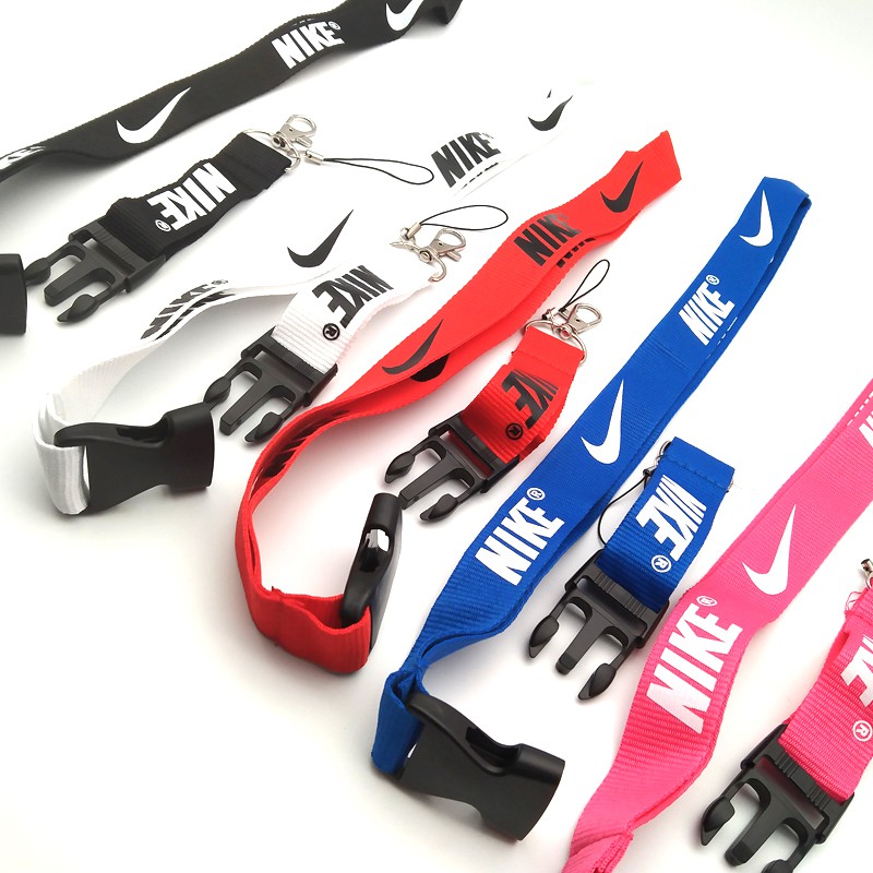 Dây đeo thẻ ID thẻ hội nghị điện thoại máy ảnh họa tiết Nike có thể tháo rời 5 màu tùy chọn
