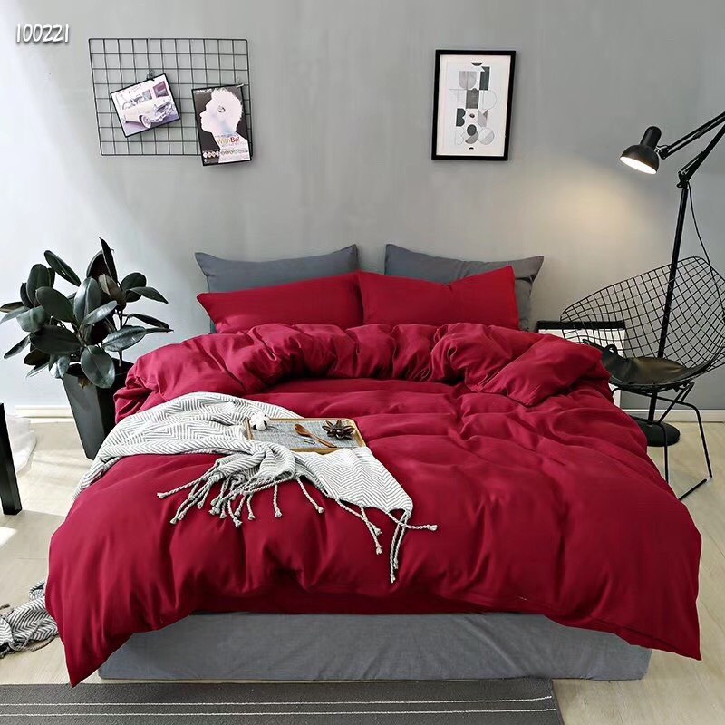 [ ĐŨI 1 MÀU] Trọn Bộ Chăn Ga Gối Cotton Đũi Siêu Thoáng Mát Màu XÁM ĐEN | BigBuy360 - bigbuy360.vn