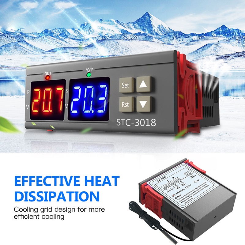 Dây Cáp Cảm Biến Nhiệt Độ Dài 1M 12V / 24V / 110-220V STC-3018