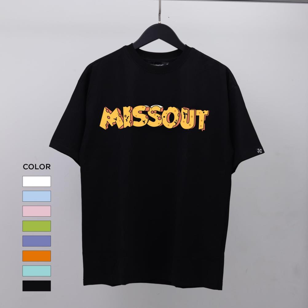 Áo thun nam nữ phomat MISSOUT over cotton (V200)