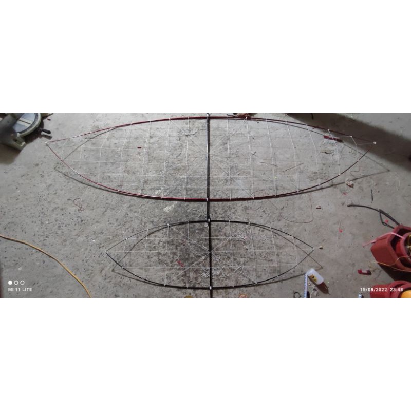 Bộ nan cacbon làm diều 3m độ vai sẵn