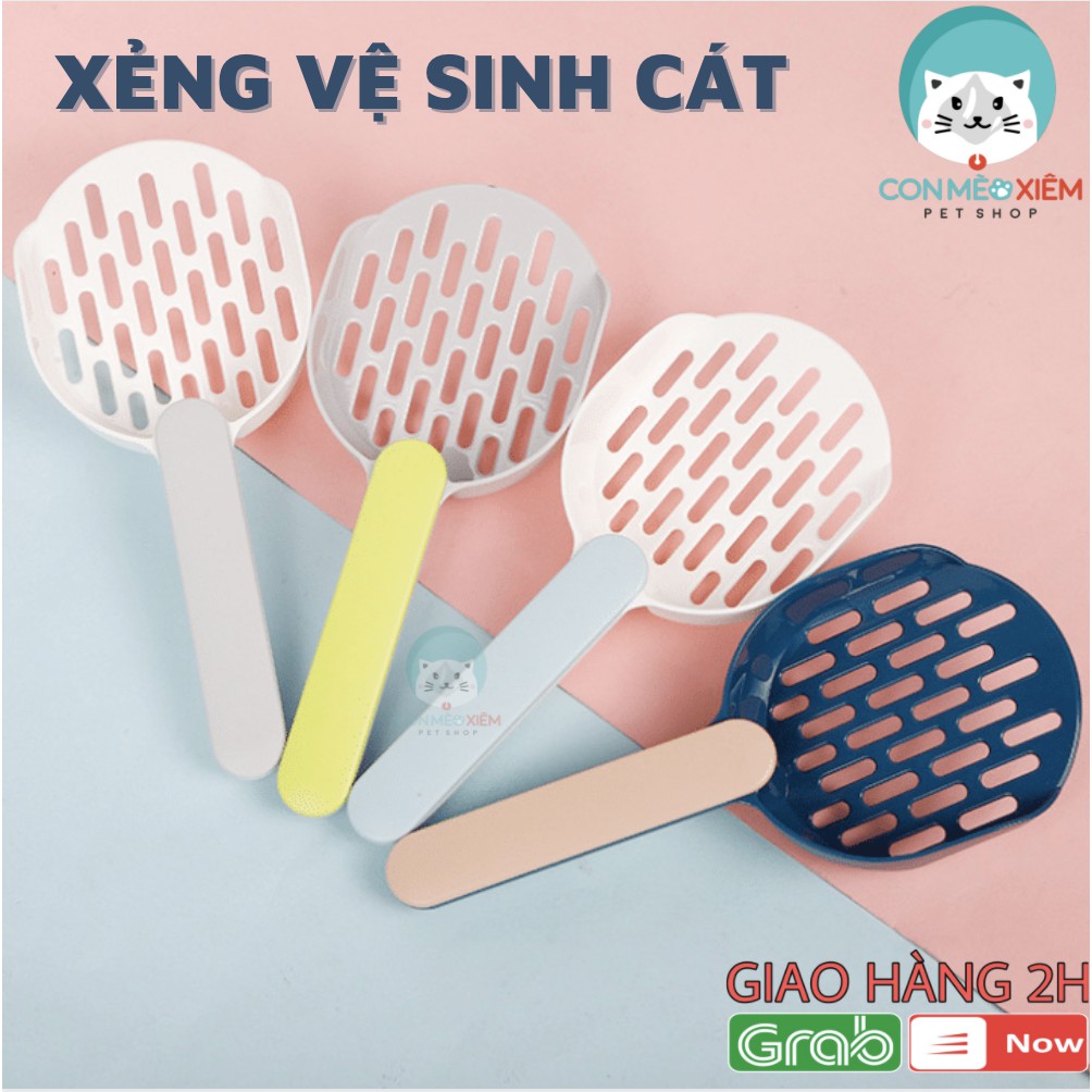 Xẻng xúc cát cho mèo nhựa hốt phân mèo cát vệ sinh đồ dùng cho mèo Con Mèo Xiêm