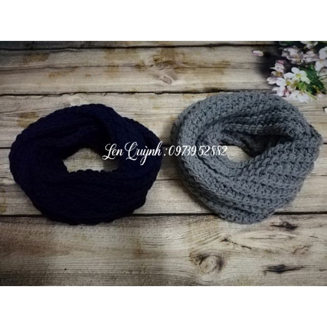 Khăn len ống đan tay - Khăn len handmade