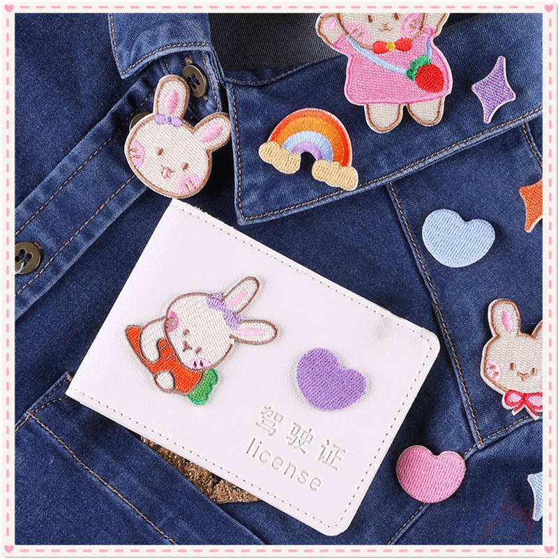 Miếng dán vá quần áo tự làm thiết kế thỏ hoạt hình dễ thương