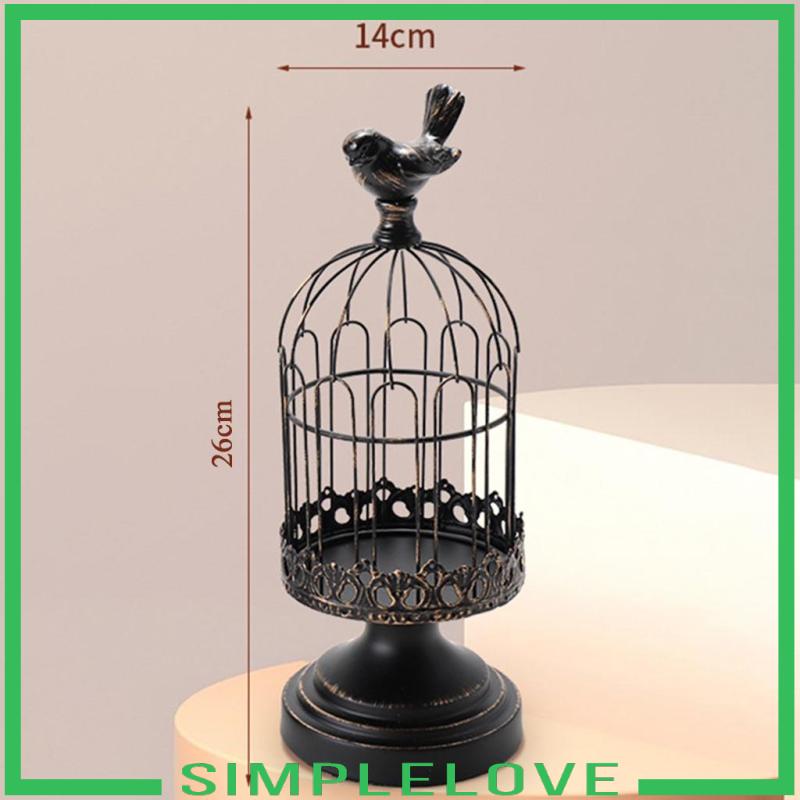 Giá Đỡ Đèn Cầy Hình Lồng Chim Bằng Sắt Độc Đáo Trang Trí Bàn Ăn / Tiệc Cưới