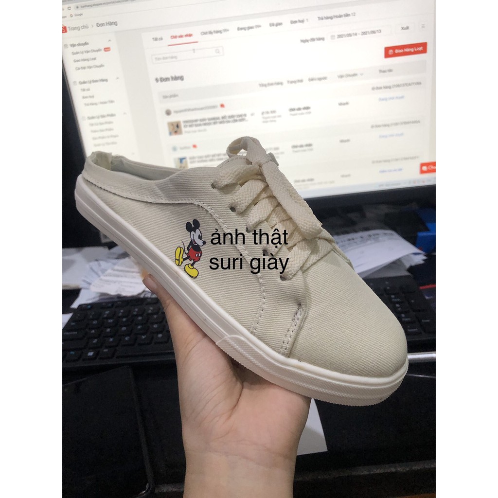 GIÀY SỤC THỂ THAO VẢI NỮ IN HÌNH MICKY MẪU MỚI MS 05