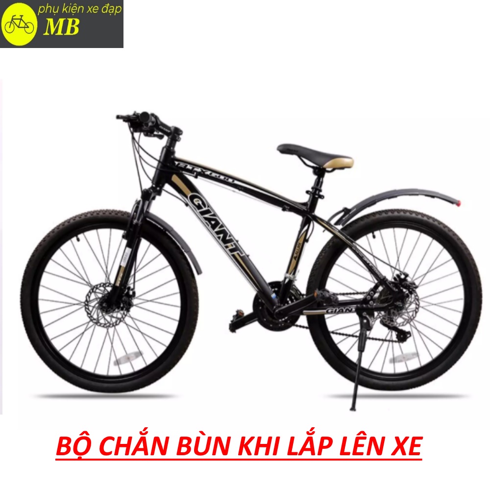 Chắn bùn xe đạp rút gọn cao cấp tích hợp đèn cảnh báo nhấp nháy CB01