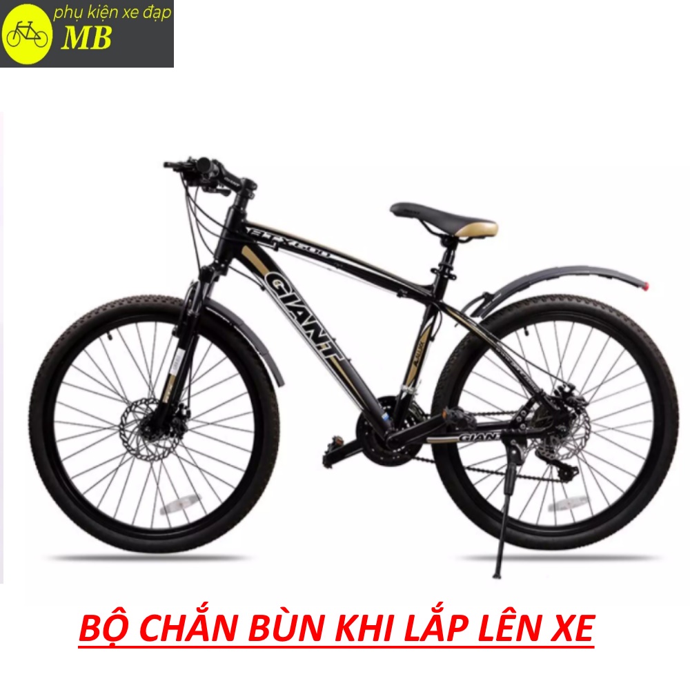 chắn bùn xe đạp rút gọn cao cấp tích hợp đèn cảnh báo nhấp nháy CB01