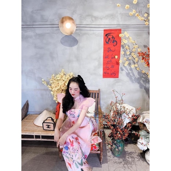 Áo dài voan tơ cách điệu