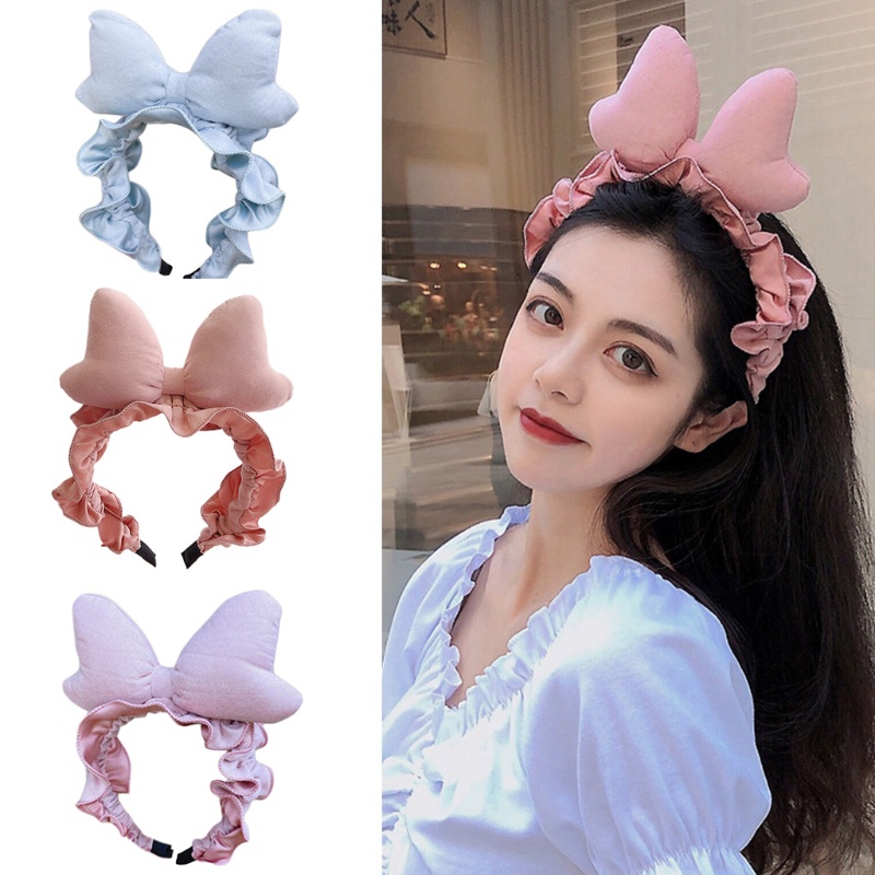 Flgo Băng Đô Cài Tóc Bản Lớn Thời Trang Rửa Mặt