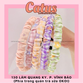 Cài vải nhún hoa nhí/caro