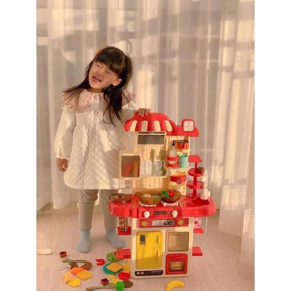 Đồ chơi nhà bếp size to, hiệu ứng nhạc, đèn, vòi nước chảy