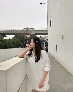 Áo sơ mi thô dáng rộng