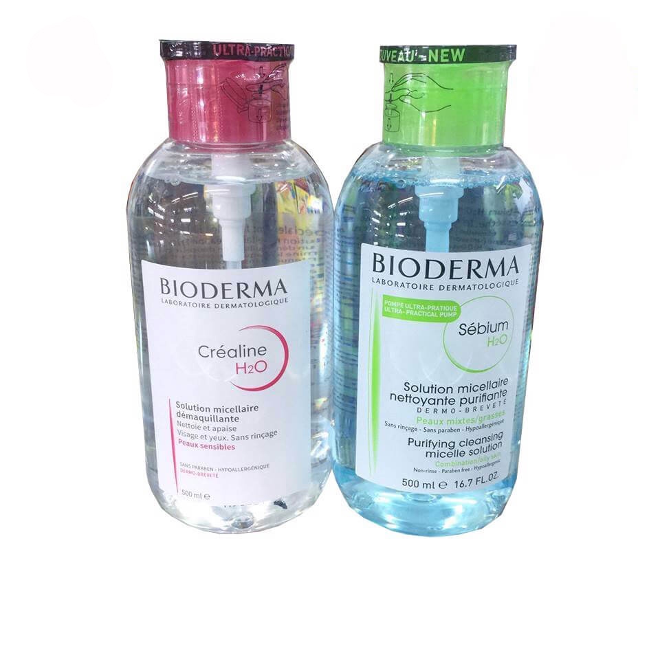 Nước Tẩy Trang Bioderma Crealine H2O Solution Micellaire Nắp Nhún Màu Hồng 500ml - Ads.cosmetic | BigBuy360 - bigbuy360.vn
