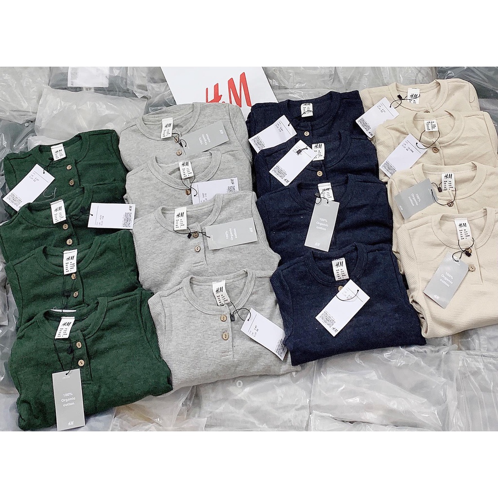 đồ bộ bé trai bé gái Combo 2 bộ thu đông dài tay chất cotton tăm trơn tông màu basic