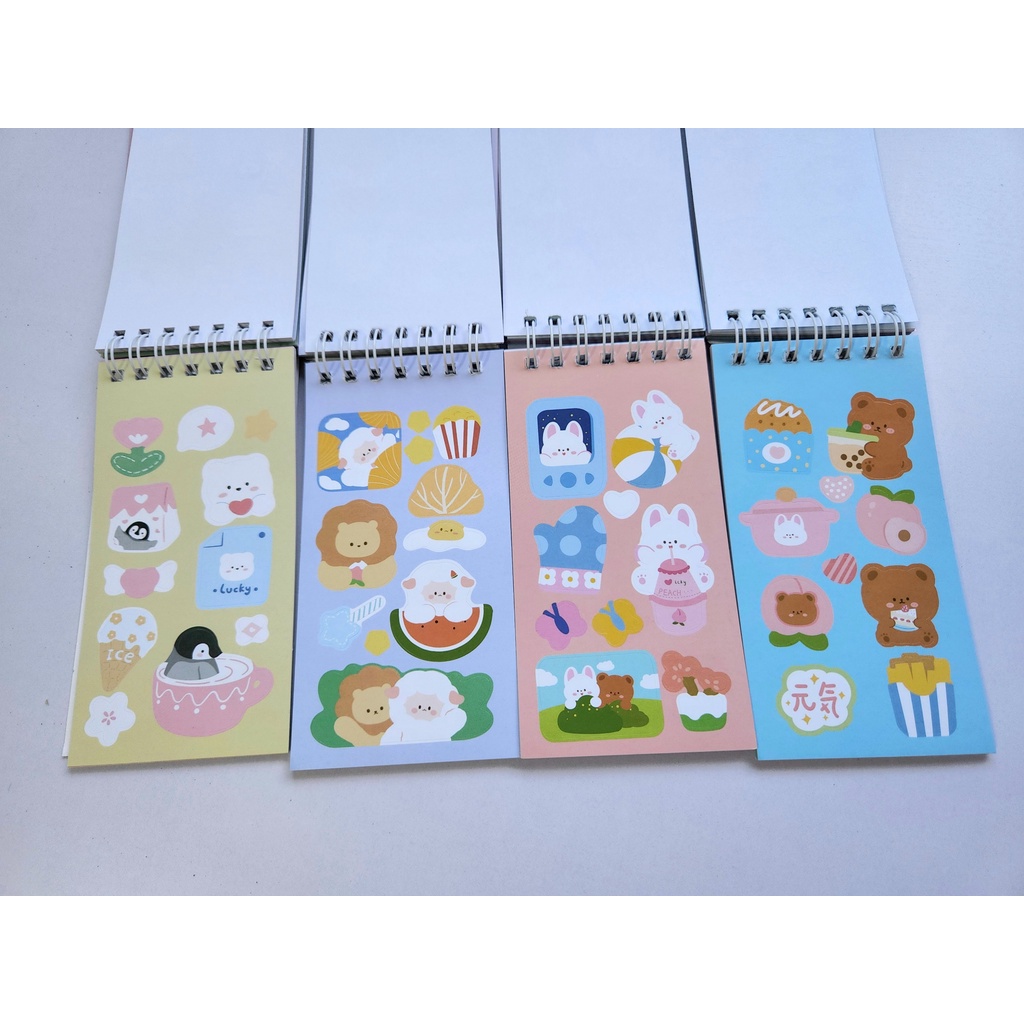 Sổ 50 tấm sticker/nhãn dán trang trí sổ hình dễ thương