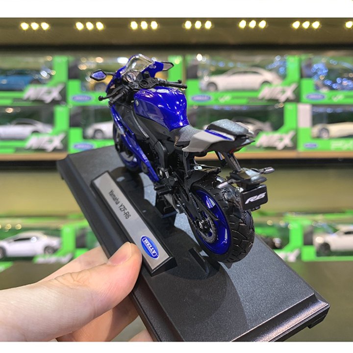 Mô hình xe Yamaha Yzf R6 2020 tỉ lệ 1:18 hãng Welly