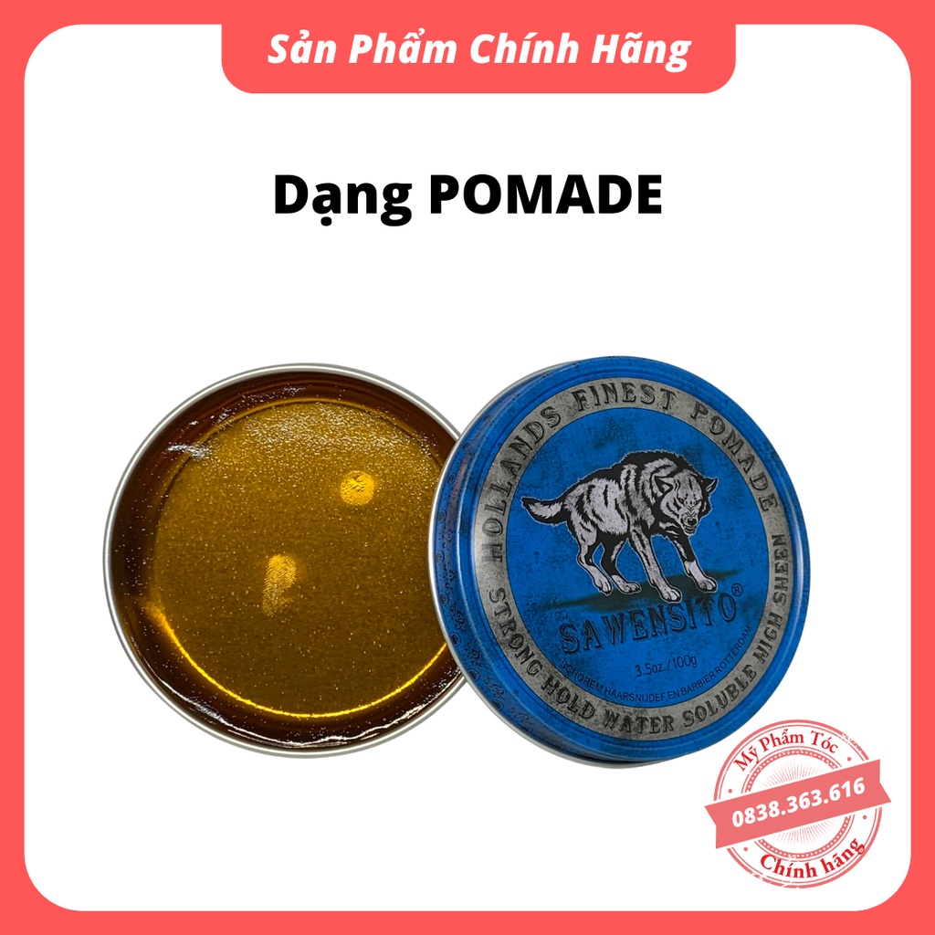 Sáp vuốt tóc nam tạo kiểu tóc SAWENSITO NHÔM TRÒN bóng mượt giữ nếp tóc 100gr bồng đẹp