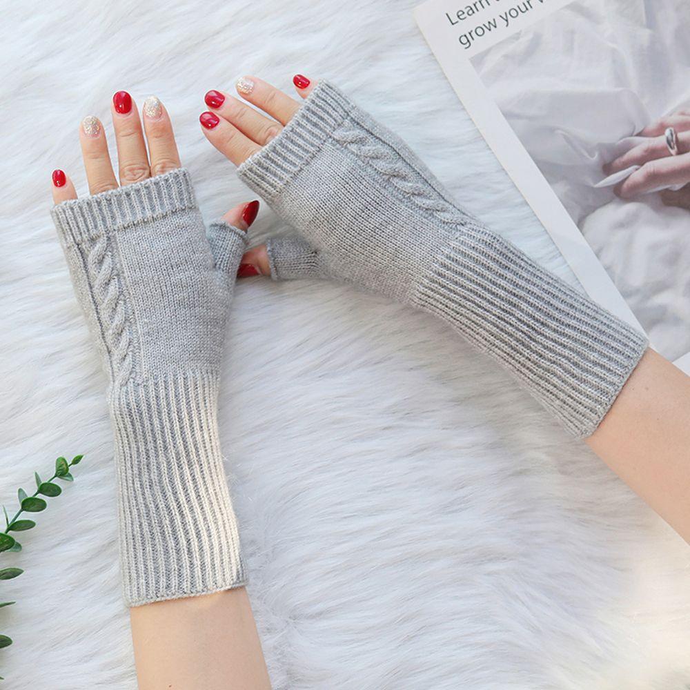 QQMALL Đôi Găng Tay Len Giữ Ấm Mùa Đông Cho Nam Nữ