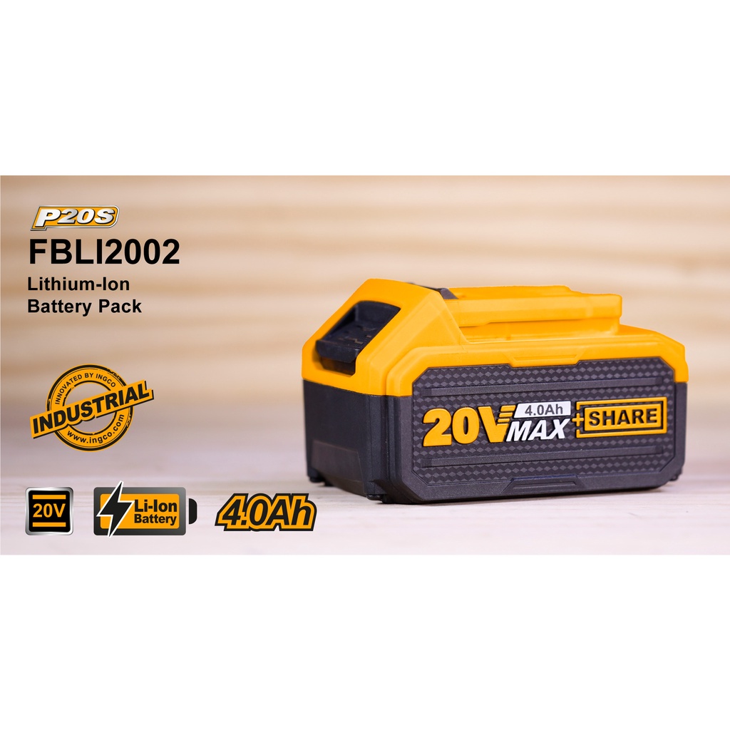 Pin 20V dung lượng cao 10 Cell 4Ah INGCO FBLI2002