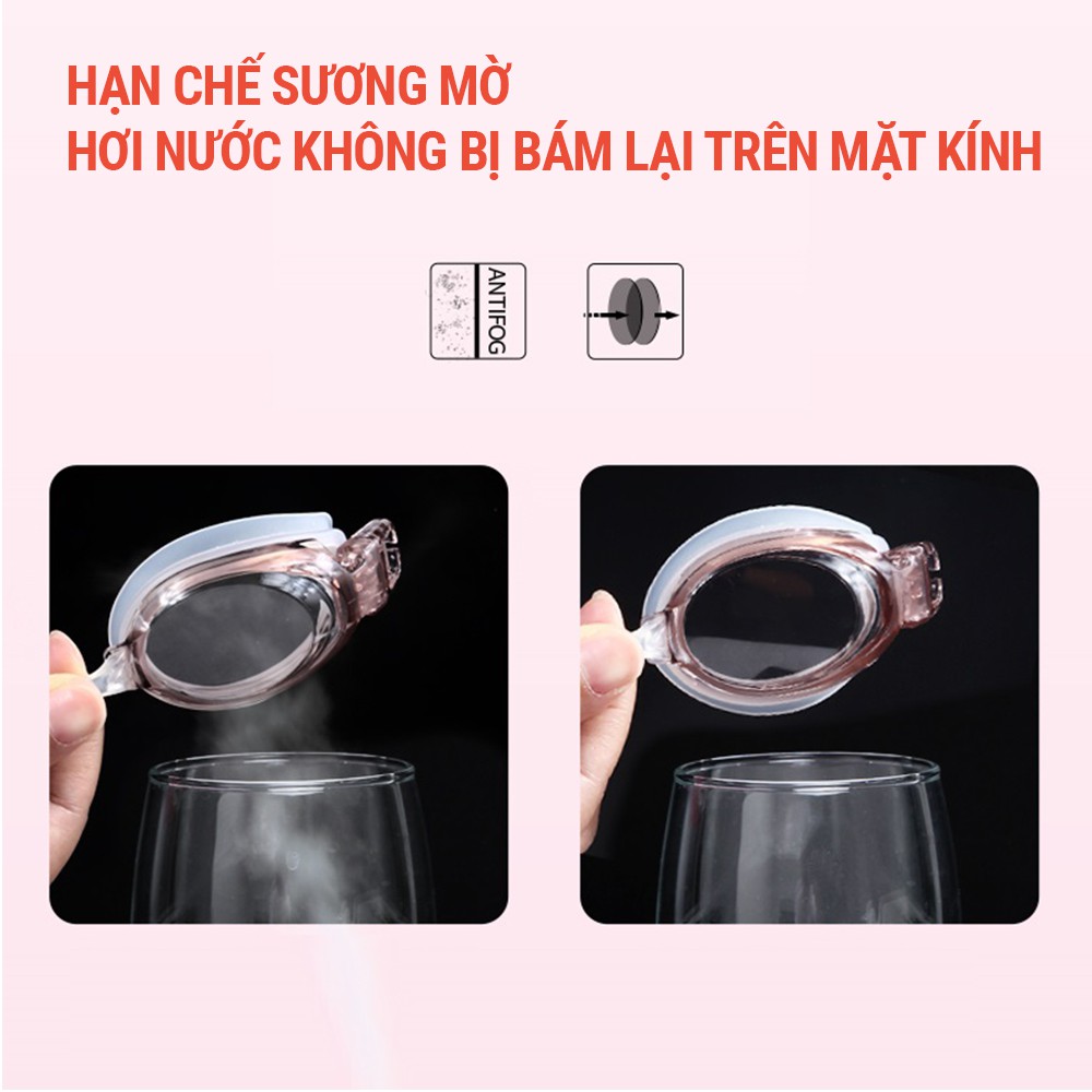 Kính bơi cận thị từ 1.5 độ đến 8.0 độ mắt kiếng bơi có độ cận cho người lớn, trẻ em hạn chế sương mờ 5100 SHARK Sport