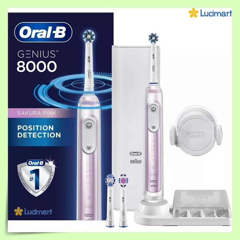 Bàn chải điện Oral-B Genius 8000 Pink [Hàng Đức]