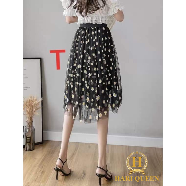 Chân váy hoa cúc 3 tầng DTR0720