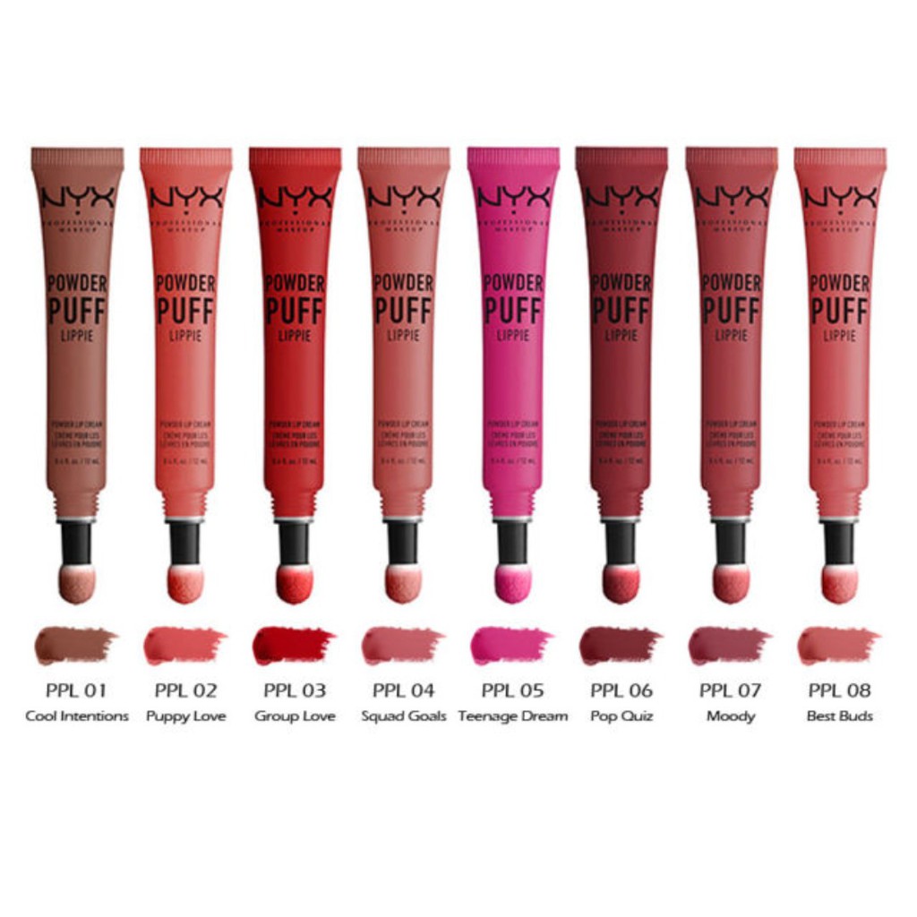 Son kem NYX Professional Makeup Powder Puff Lippie Powder Lip Cream nhiều màu lựa chọn