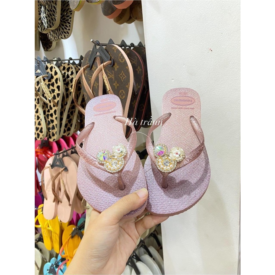 Slim Gloss Flip Flops , nền nhũ lấp lánh , mẫu mới nhất 2022