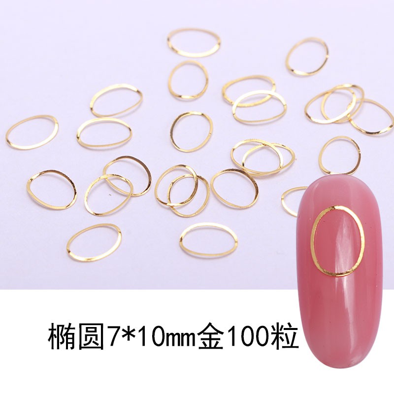 (Hàng Mới Về) Set 100 Đinh Tán Hình Oval / Giọt Nước / Tam Giác Trang Trí Móng Tay Nghệ Thuật